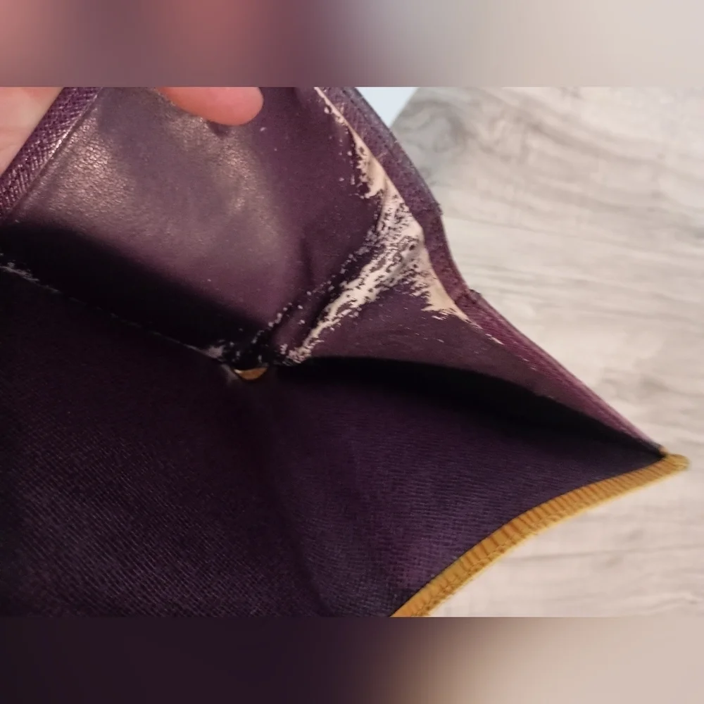 Louis Vuitton Authentic Bill Fold Wallet Yellow Epi Coin Pocket - Picture 8 of 12